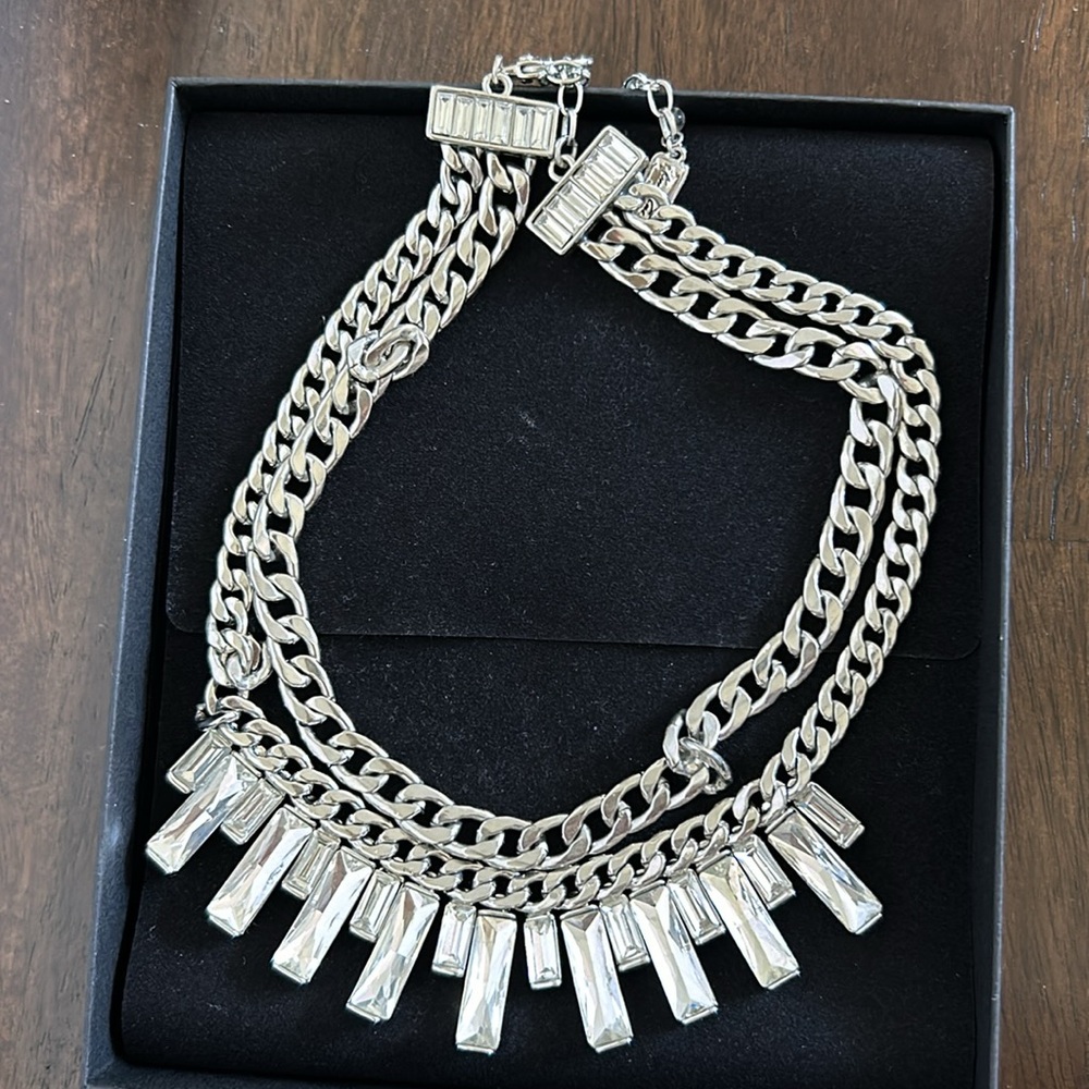 Kenneth Cole Silver Statement Chain Necklace